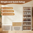 Foldable Shoe Rack Organizer 12-Pair 6-Tier Collapsible Shoe Cabinet