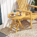 Teak Wood Octagon Coffee Table with X-shaped Legs and Slatted Tabletop