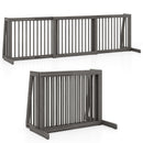 Adjustable 3-Panel Wood Pet Gate - Foldable Dog Fence