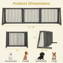 Adjustable 3-Panel Wood Pet Gate - Foldable Dog Fence