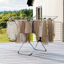 Folding Aluminum Clothes Drying Rack with 2 Side Wings