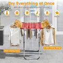 Folding Aluminum Clothes Drying Rack with 2 Side Wings
