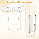 Folding Aluminum Clothes Drying Rack with 2 Side Wings
