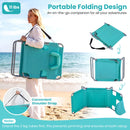 Folding Beach Lounge Chair with Adjustable Backrest for Lawn