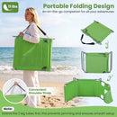 Folding Beach Lounge Chair with Adjustable Backrest for Lawn