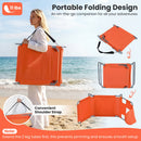 Folding Beach Lounge Chair with Adjustable Backrest for Lawn
