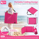 Folding Beach Lounge Chair with Adjustable Backrest for Lawn