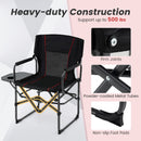 Folding Camping Chair with Side Table and Cup Holder with Carrying Bag