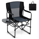 Folding Camping Chair with Side Table and Cup Holder with Carrying Bag