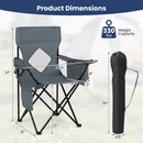 Folding Camping Chair with Mesh Back and Carrying Bag