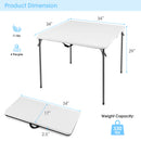 Folding Camping Table with All-Weather HDPE Tabletop and Rustproof Steel Frame