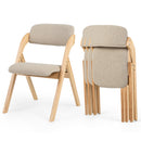 Folding Dining Chairs Set of 2 with Cushioned Seats