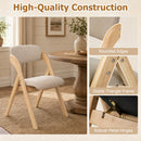 Folding Dining Chairs Set of 2 with Cushioned Seats