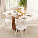 Folding Dining Table 3-in-1 Space-Saving Drop Leaf Kitchen Table with Lockable Wheels