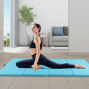 4-Panel PU Leather Folding Exercise Mat with Carrying Handles