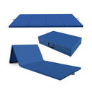 4-Panel PU Leather Folding Exercise Mat with Carrying Handles