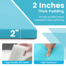4-Panel PU Leather Folding Exercise Mat with Carrying Handles