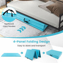 4-Panel PU Leather Folding Exercise Mat with Carrying Handles