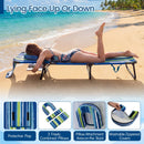 Folding Face Down Tanning Chair with Face Hole 3 Removable Pillows