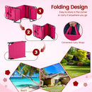 Folding Face Down Tanning Chair with Face Hole 3 Removable Pillows