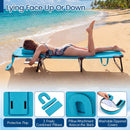 Folding Face Down Tanning Chair with Face Hole 3 Removable Pillows