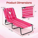 Folding Face Down Tanning Chair with Face Hole 3 Removable Pillows