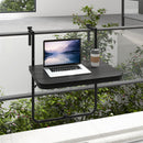 Folding Hanging Table with 3-Level Adjustable Height for Patio Balcony