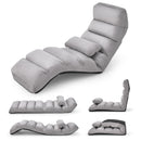 Folding Lazy Sofa Chair Stylish Sofa Couch Beds Lounge Chair W/Pillow