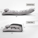 Folding Lazy Sofa Chair Stylish Sofa Couch Beds Lounge Chair W/Pillow