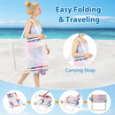 Folding Low Beach Chair Set of 2 Patio Sling Chairs with Padded Head Pillow