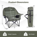 Folding Oversized Camping Chair with Side Pockets and Cup Holder