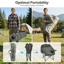 Folding Oversized Camping Chair with Side Pockets and Cup Holder