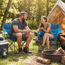 Folding Oversized Camping Chair with Side Pockets and Cup Holder