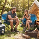 Folding Oversized Camping Chair with Side Pockets and Cup Holder