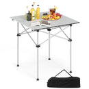Folding Roll-up Camping Table with Metal Legs