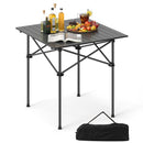 Folding Roll-up Camping Table with Metal Legs