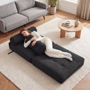 Folding Sofa Bed with Pillow and Back Support for Living Room