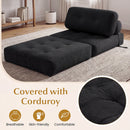 Folding Sofa Bed with Pillow and Back Support for Living Room