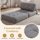 Folding Sofa Bed with Pillow and Back Support for Living Room