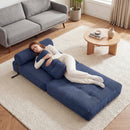 Folding Sofa Bed with Pillow and Back Support for Living Room