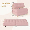 Folding Sofa Bed with Pillow and Back Support for Living Room