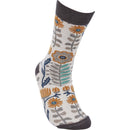 Folk Art Floral Socks in Multicolor | Unisex