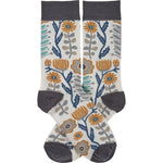 Folk Art Floral Socks in Multicolor | Unisex