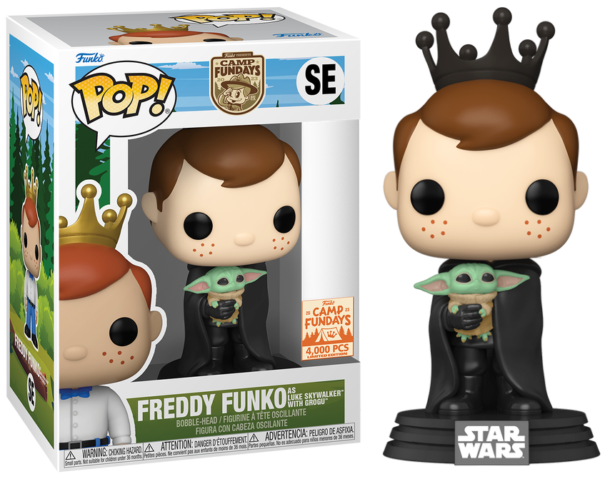 LE4000 Freddy Funko as Luke Skywalker with Grogu (Camp Fundays Online)