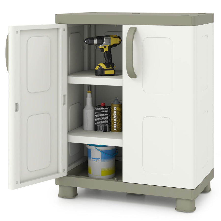 Freestanding Buffet Cabinet Sideboard with 2 Doors and Adjustable Shelves for Kitchen and Garage