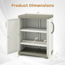 Freestanding Buffet Cabinet Sideboard with 2 Doors and Adjustable Shelves for Kitchen and Garage