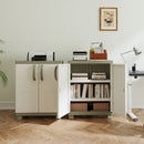 Freestanding Buffet Cabinet Sideboard with 2 Doors and Adjustable Shelves for Kitchen and Garage