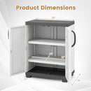 Freestanding Buffet Cabinet Sideboard with 2 Doors and Adjustable Shelves for Kitchen and Garage