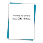 From This Day Forward Happy 29th Birthday Greeting Card