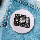 Fuck Trump Vintage Kittens LARGE 2.25" Button Pin Anti-Trump | Cat Lover Pinback Button Badge